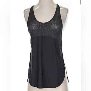 lululemon athletica Black Mesh-Back Tank Top